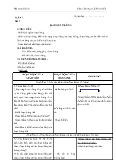 Giáo án Toán 6 - Tuần 7 đến tuần 10