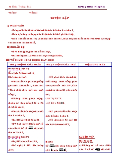 Giáo án Toán 6 - Tuần: 7 - Tiết 21: Luyện tập