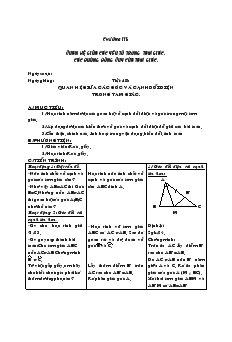 Giáo án Toán 7 - Hình học - Chương 3