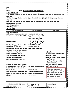 Giáo án Toán 8 - Đại số - Chương 1 -  Tiết: 2 - Bài 2: Nhân đa thức với đa thức