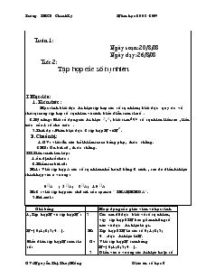 Giáo án Toán học 6 -  Trường THCS Chính Lý