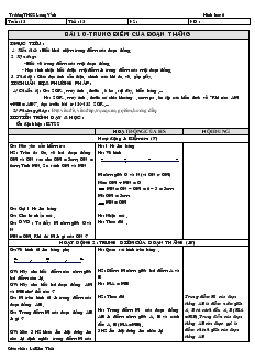 Giáo án Toán học lớp 6 - Hình học - Bài 10: Trung điểm của đoạn thẳng- Trường THCS Long Vĩnh