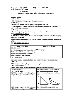 Giáo án Toán học lớp 6 - Hình học - Tiết 17 - Bài 1: Tổng ba góc của một tam giác