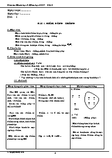 Giáo án Toán học lớp 6 - Hình học - Tiết 1 đến tiết 29