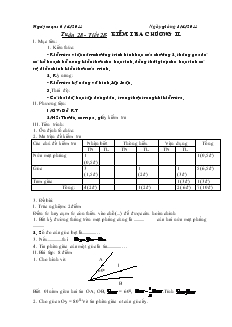 Giáo án Toán học lớp 6 - Hình học - Tuần 28 - Tiết 28: Kiểm tra chương II