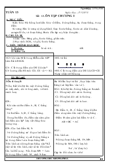 Giáo án Toán lớp 6 - Hình học - Tuần 13, 14