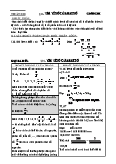Giáo án Toán lớp 6 - Tiết: 100 - Bài 16: Tìm tỉ số của hai số