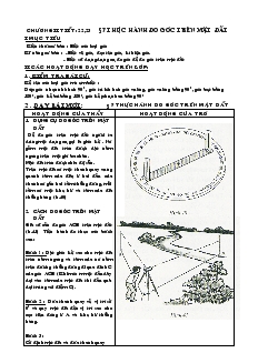 Giáo án Toán lớp 6 - Tiết: 22, 23  - Bài 7: Thực hành đo góc trên mặt đất