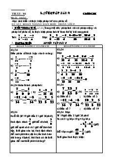 Giáo án Toán lớp 6 - Tiết 84: Luyện tập bài 9