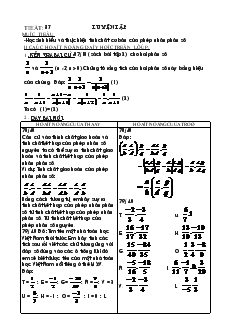 Giáo án Toán lớp 6 - Tiết 87: Luyện tập