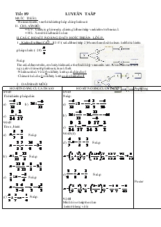 Giáo án Toán lớp 6 - Tiết 89: Luyện tập