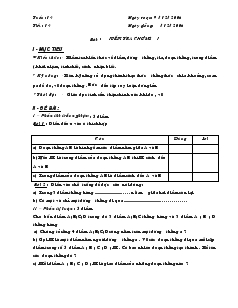 Giáo án Toán lớp 6 - Tuần: 14 - Tiết: 14 - Bài: Kiểm tra chương I