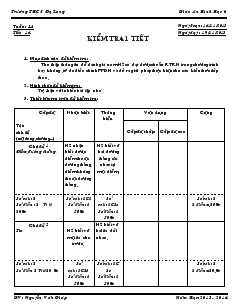 Giáo án Toán lớp 6 - Tuần 14 - Tiết 14: Kiểm tra 1 tiết - Trường THCS Đạ Long