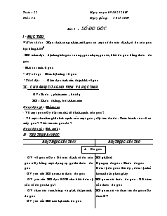 Giáo án Toán lớp 6 - Tuần: 22 - Tiết: 18 - Bài 3: Số đo góc