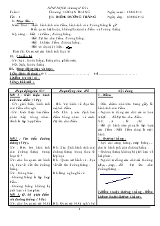 Giáo án Toán học 6 - Hình học - Tuần 1 đến tuần 33