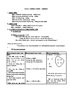 Giáo án Toán học lớp 6 - Hình học - Bài 01: Điểm, đường thẳng