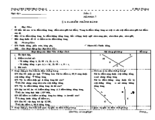 Giáo án Toán học lớp 6 - Hình học - Bài 2: Ba điểm thẳng hàng