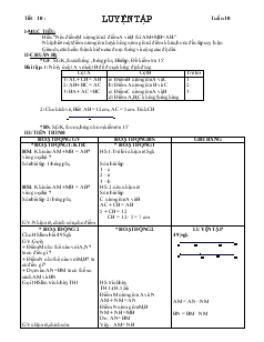 Giáo án Toán học lớp 6 - Hình học - Tiết 10: Luyện tập