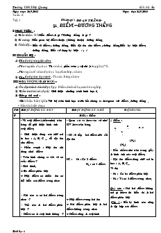 Giáo án Toán học lớp 6 - Hình học - Tiết 1 đến tiết 8