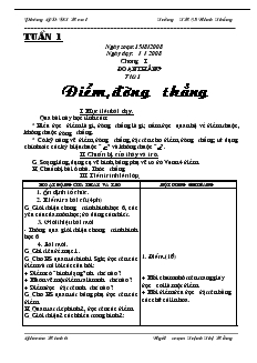 Giáo án Toán học lớp 6 - Hình học - Tiết 1: Điểm, đường thẳng
