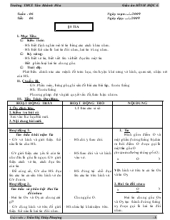 Giáo án Toán học lớp 6 - Hình học - Tiết 6, 7, 8