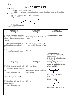 Giáo án Toán học lớp 6 - Hình học - Tiết 7 - Bài 6: Đoạn thẳng