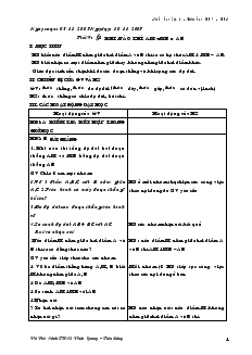 Giáo án Toán học lớp 6 - Hình học - Tiết 9 - Bài 8: Khi nào thì am +mb = ab