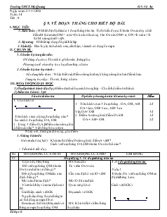 Giáo án Toán học lớp 6 - Hình học - Tiết 9 đến tiết 20 - Trường THCS Mỹ Quang
