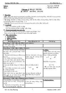 Giáo án Toán học lớp 6 - Hình học - Trường THCS Rô Men