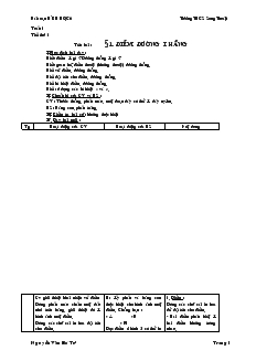 Giáo án Toán học lớp 6 - Hình học - Trường THCS Song Thuận