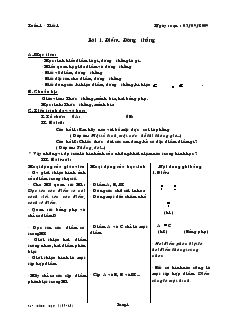 Giáo án Toán học lớp 6 - Hình học - Tuần 1 đến tuần 33