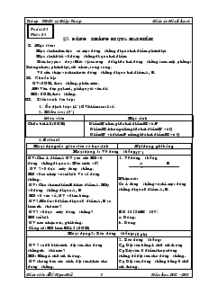 Giáo án Toán học lớp 6 - Hình học - Tuần 3 đến tuần 8