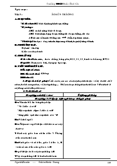 Giáo án Toán học lớp 6 - Hình học - Tuần 7 đến tuần 10