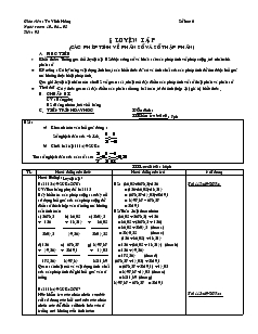 Giáo án Toán lớp 6 - Tiết 93: Luyện tập (các phép tính về phân số và số thập phân)