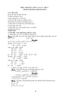 Một số dạng toán về luỹ thừa trong chương trình Toán 6