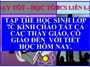 Bài giảng Toán 7 - Tiết 24: Một số bài toán về đại lượng tỉ lệ thuận