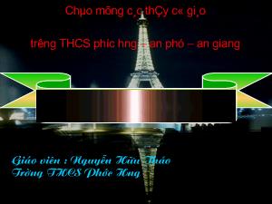 Bài giảng Toán 7 - Tuần 16 - Tiết 33: Bài đồ thị của hàm số y = ax