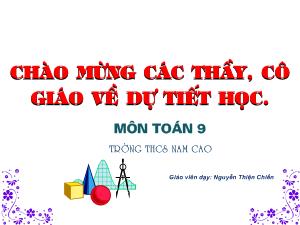 Bài giàng Toán 9 - Tiết 40: Góc nội tiếp