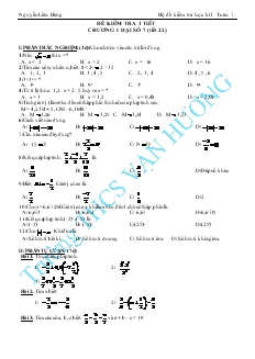 Đề kiểm tra 1 tiết chương I Đại số 7 (tiết 22)