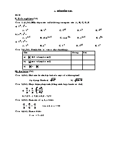 Đề kiểm tra Toán 7