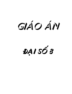 Giáo án Đại số 8