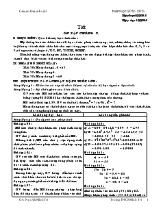 Giáo án Đại số buổi 2 - Năm Học: 2012 - 2013