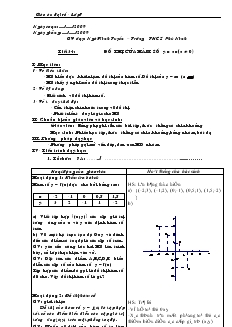 Giáo án Đại số lớp 7 - Tiết 34: Đồ thị của hàm số y = ax