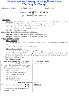Giáo án Đại số lớp 7 (Trường THCS: Nguyễn Bỉnh Khiêm)