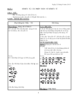 Giáo án dạy thêm Toán 7