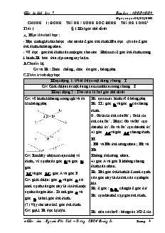 Giáo án Hình học 7 - Năm học: 2008 - 2009