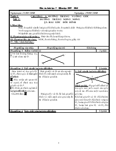 Giáo án hình học 7 - Năm học 2009 - 2010