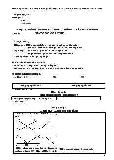 Giáo án Hình học 7 - Trường THCS Thanh uyên