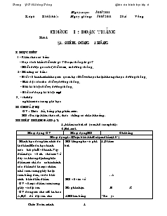 Giáo án Hình học lớp 6 - Trương PTCS Sảng Tủng