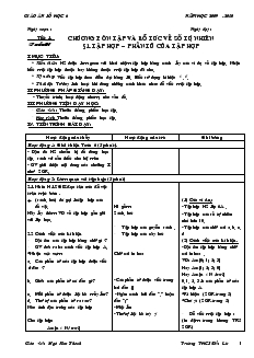 Giáo án số học 6 - Năm học 2009 - 2010